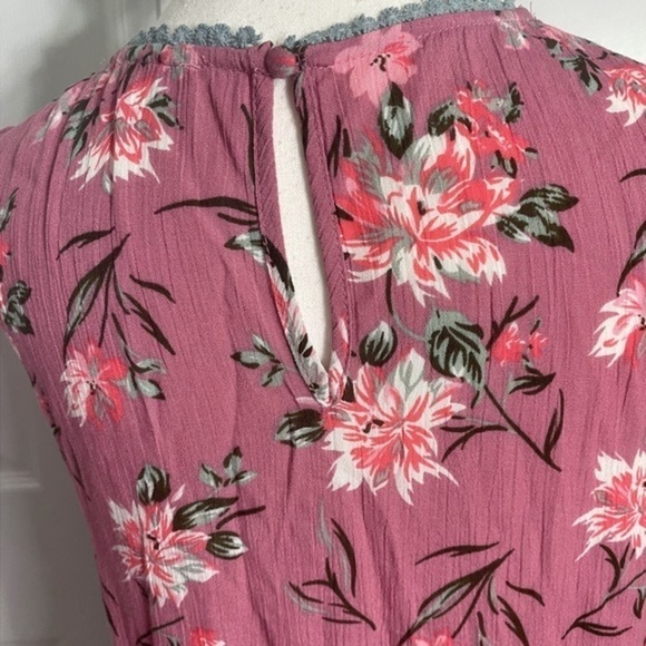 Umgee Mint Floral Lace Detail Dress - Picture 11 of 16